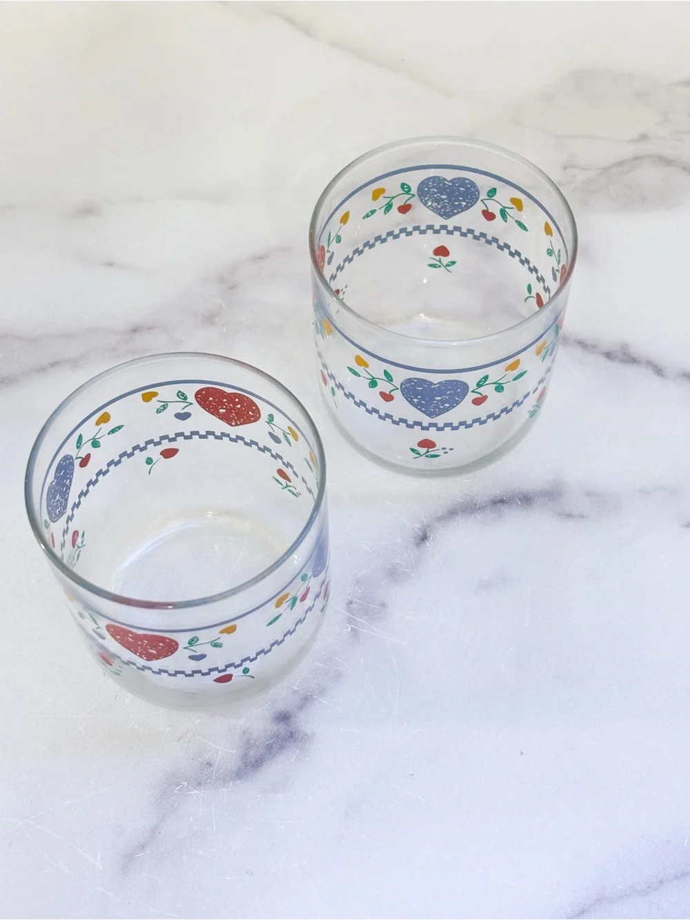 Legacy Hearts Glass Tumbler Set of 2 by Newcor/Libbey